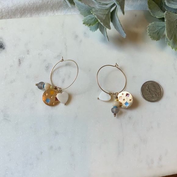 The Mason - Colorful Beaded Piece Drop Hoops - Picture 6 of 7